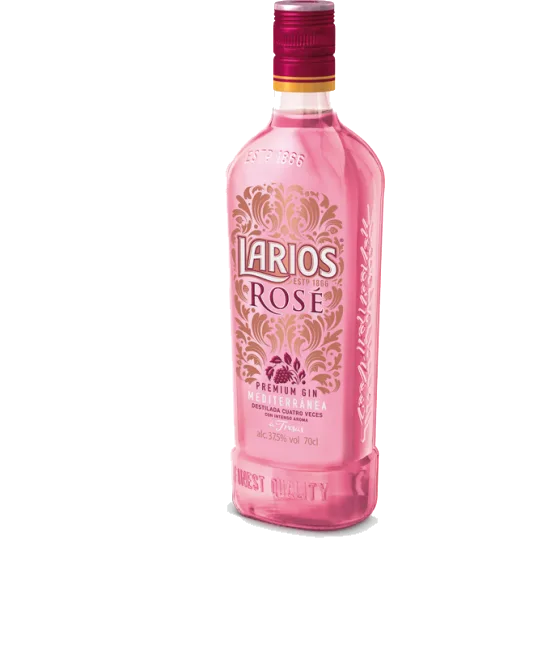 Larios Rose Gin, fles bij slijterij t Bockje in Bathmen