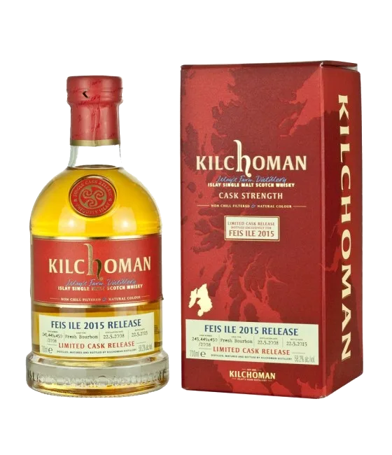 Kilchoman Single Cask Feis Ile 2015 Release, fles bij slijterij t Bockje in Bathmen