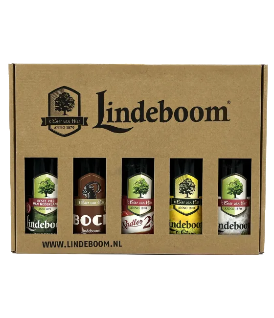 Lindeboom geschenkverpakking 5 flessen, fles bij slijterij t Bockje in Bathmen