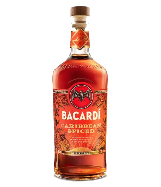 Bacardi Caribbean Spiced, fles bij slijterij t Bockje in Bathmen