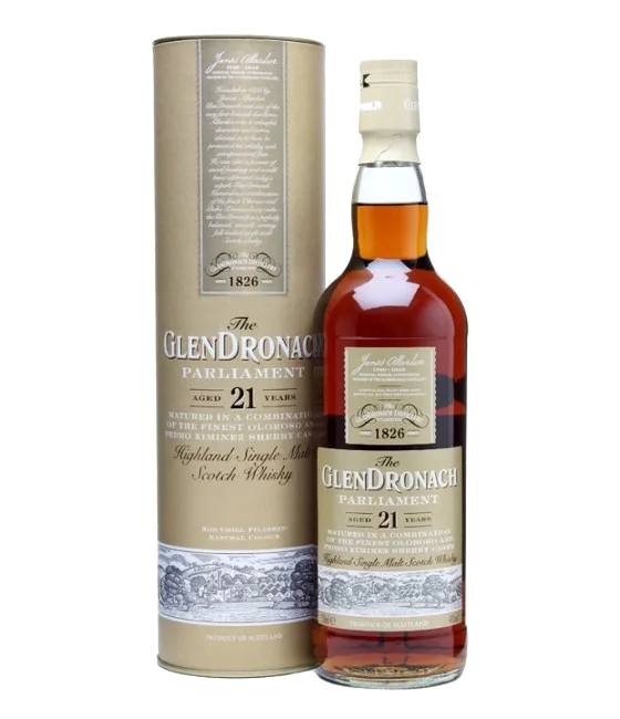 GlenDronach 21 Years Old Parliament Highland Single Malt Whisky, fles bij slijterij t Bockje in Bathmen