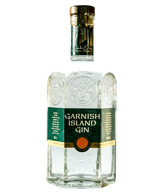 West Cork Garnish Island Gin, fles bij slijterij t Bockje in Bathmen