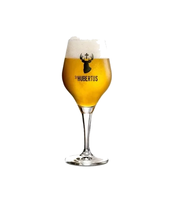 St Hubertus Glas, fles bij slijterij t Bockje in Bathmen