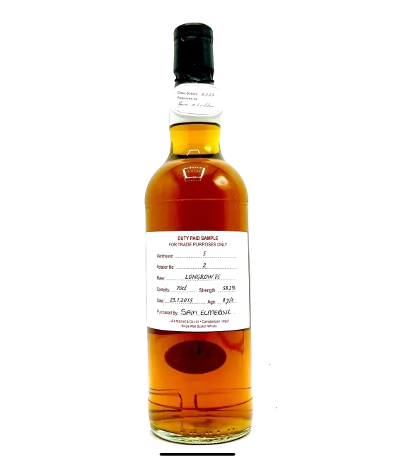 Longrow Duty Paid Sample 11 Years Old, fles bij slijterij t Bockje in Bathmen