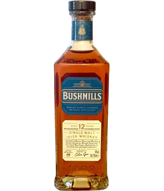Bushmills 12 Years Old, fles bij slijterij t Bockje in Bathmen