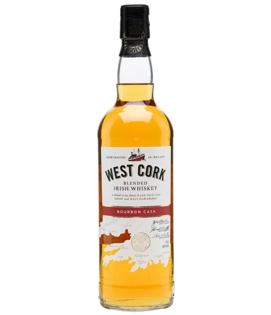 WEST CORK Bourbon Cask, fles bij slijterij t Bockje in Bathmen