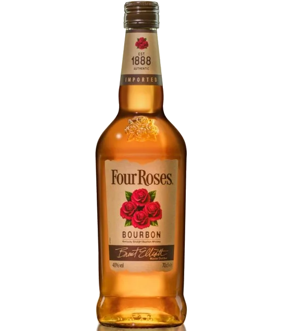 Four Roses Bourbon Whiskey, fles bij slijterij t Bockje in Bathmen