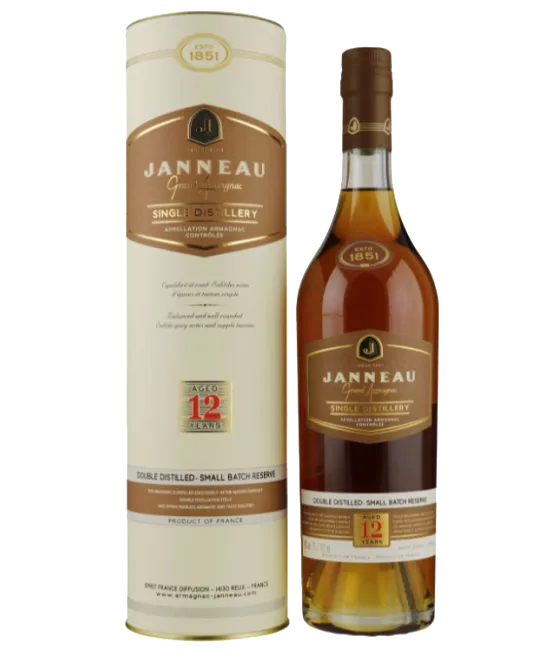 Janneau Armagnac 12 Years Old, fles bij slijterij t Bockje in Bathmen