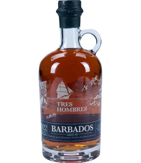 Tres Hombres Rum Ed. 54 Barbados VIII jr, fles bij slijterij t Bockje in Bathmen