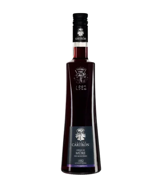 Cartron Crème de Mûre, fles bij slijterij t Bockje in Bathmen