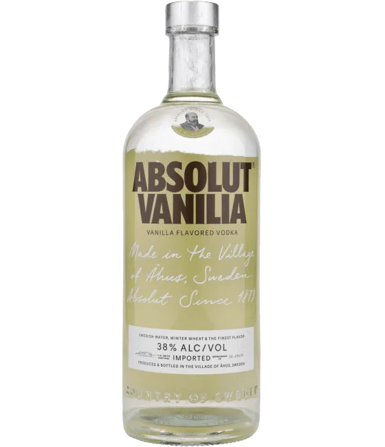 Absolut Vanilia vodka, fles bij slijterij t Bockje in Bathmen