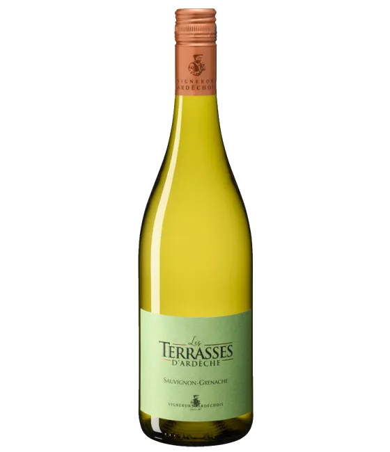 Les Terrasses D’Ardèche Sauvignon-Grenache, fles bij slijterij t Bockje in Bathmen
