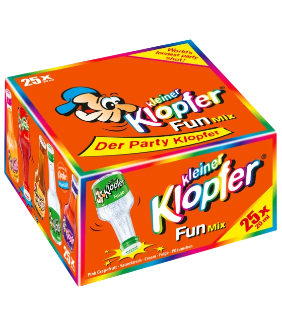 Kleiner Klopfer fun Mix 25-pack, fles bij slijterij t Bockje in Bathmen