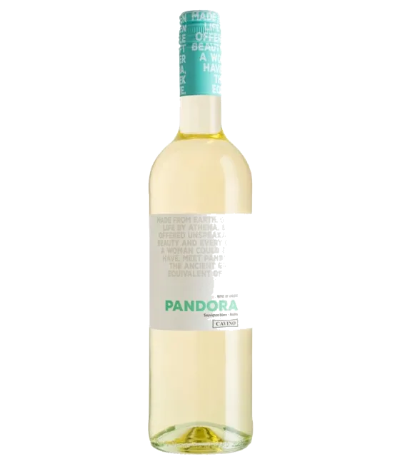 Cavino Pandora Roditis Sauvignon Blanc, fles bij slijterij t Bockje in Bathmen