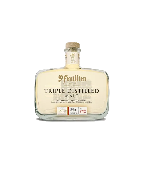 St. Feuillien Triple Distilled Malt, fles bij slijterij t Bockje in Bathmen