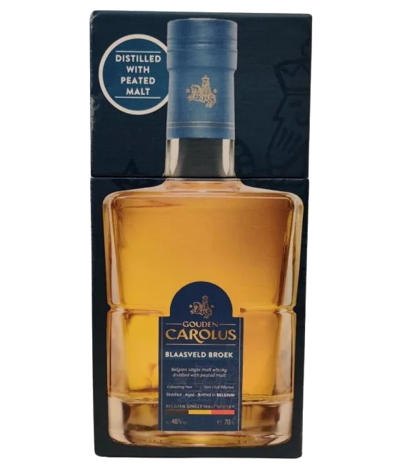 Gouden Carolus Blaasveld Broek Peated Whisky 4 Years Old, fles bij slijterij t Bockje in Bathmen