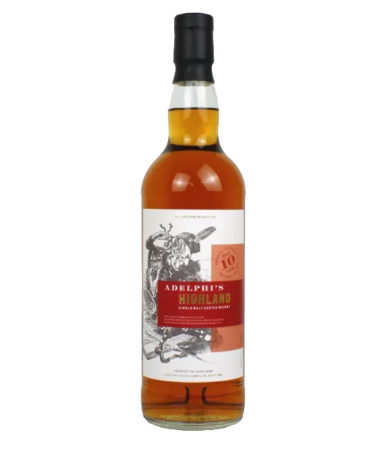 Adelphi’s Highland 10 Years Old, fles bij slijterij t Bockje in Bathmen