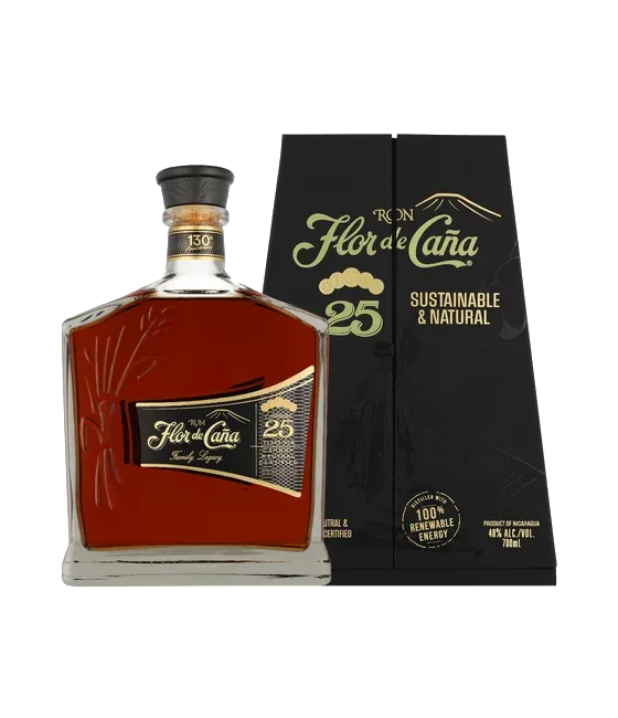 Flor de Cana 25 Years Old, fles bij slijterij t Bockje in Bathmen