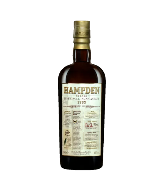 Hampden Estate Pure Jamaican Rum 1753, fles bij slijterij t Bockje in Bathmen
