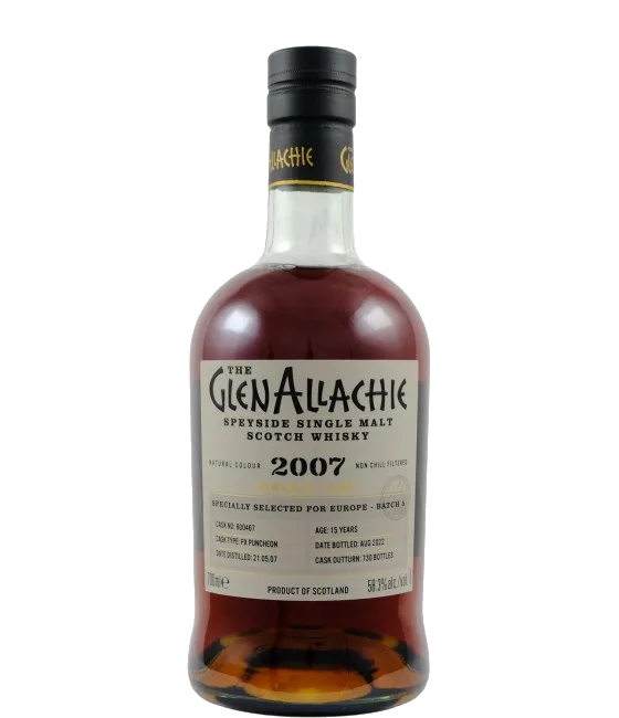 Glenallachie 2007 Single Cask, fles bij slijterij t Bockje in Bathmen