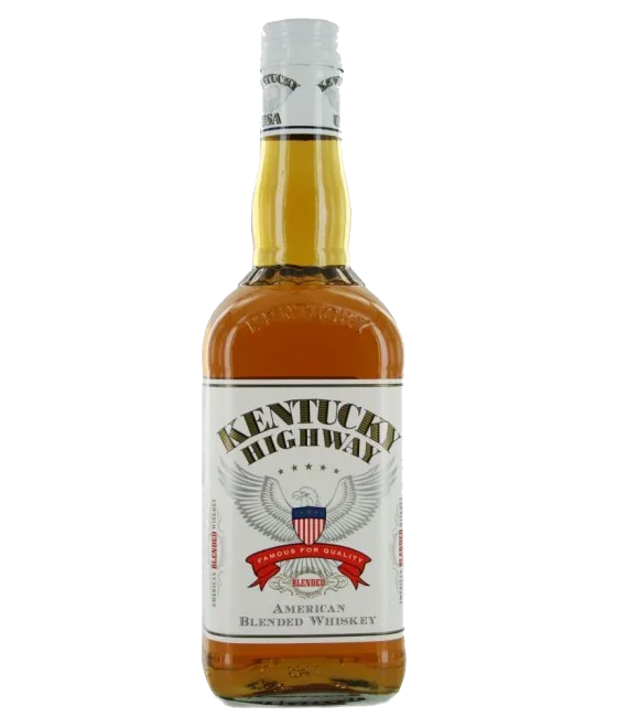 Kentucky Highway Bourbon Whiskey, fles bij slijterij t Bockje in Bathmen
