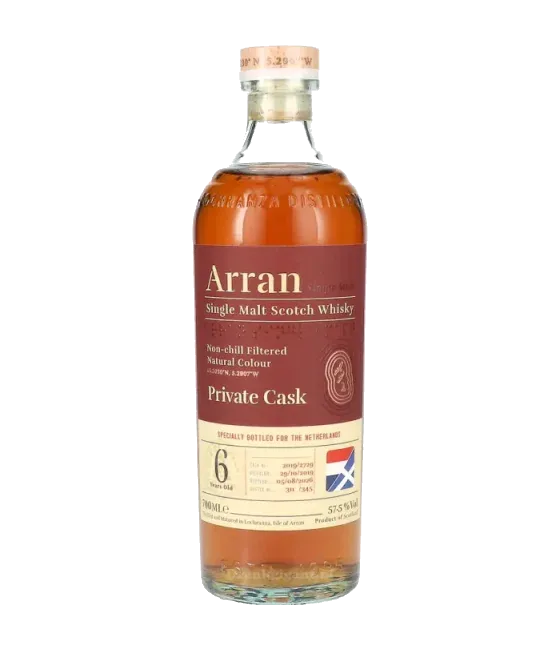 Arran Private Cask 6YO Netherlands, fles bij slijterij t Bockje in Bathmen