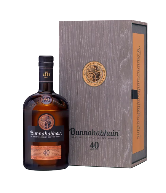 Bunnahabhain 40 years old, fles bij slijterij t Bockje in Bathmen