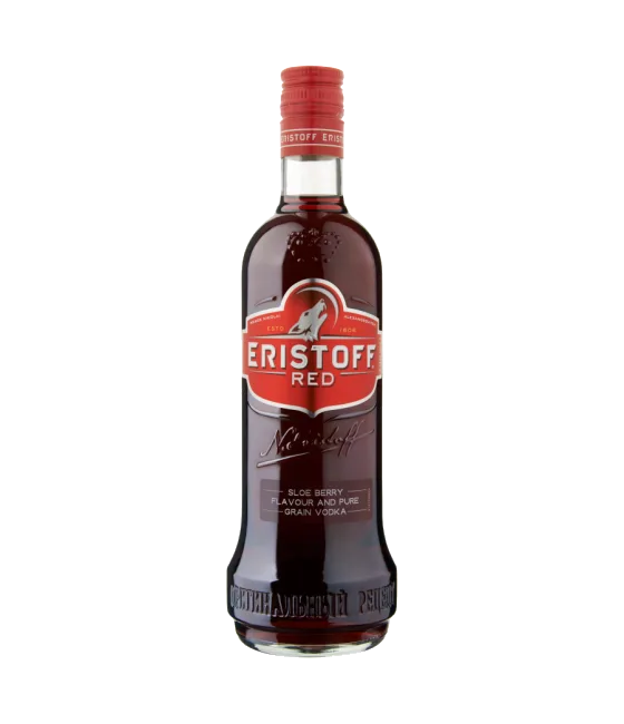 Eristoff Vodka Red, fles bij slijterij t Bockje in Bathmen