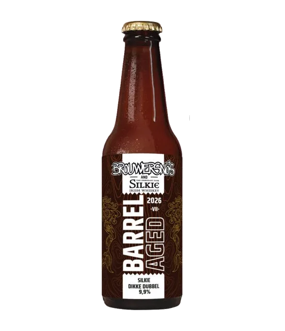 Brouwersnös Barrel Aged Silkie Dikke Dubbel, fles bij slijterij t Bockje in Bathmen