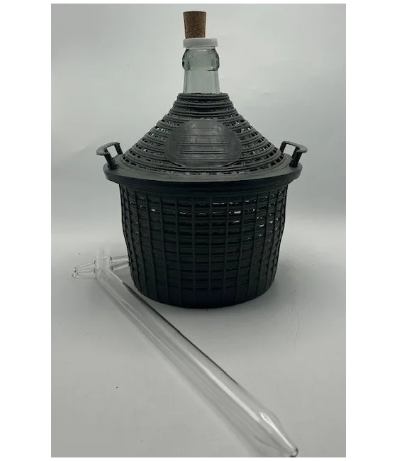 Wijn ballonfles van Ambrosio 5L met een Angled wine thief