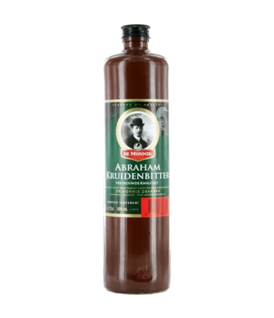 De Monnik Abraham Kruidenbitter, fles bij slijterij t Bockje in Bathmen