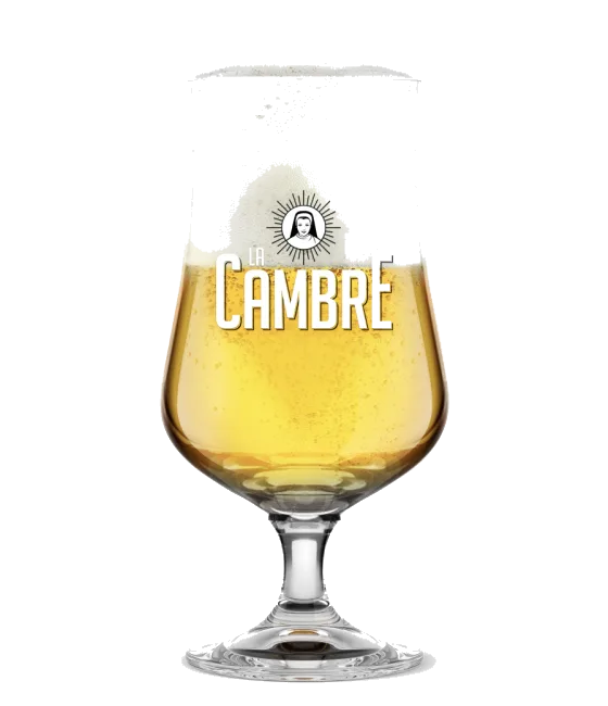 Abdij La Cambre Bierglas, fles bij slijterij t Bockje in Bathmen
