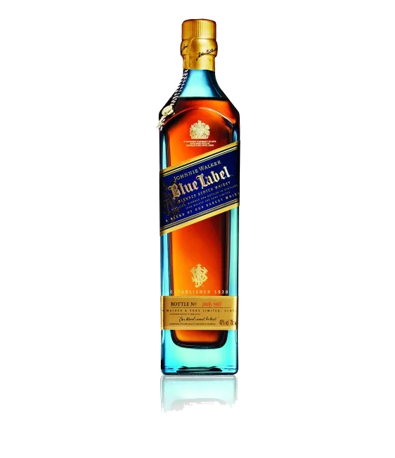 Johnnie Walker Blue Label, fles bij slijterij t Bockje in Bathmen