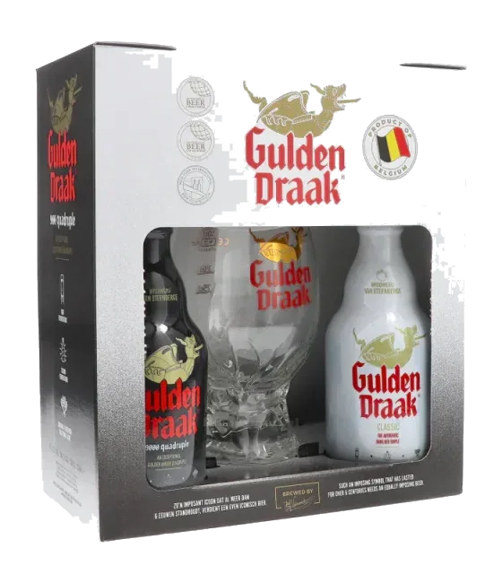 Gulden Draak Geschenkverpakking 2x33cl met Drakenei Glas, fles bij slijterij t Bockje in Bathmen