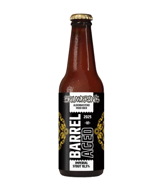 Brouwersnös Barrel Aged VI 2025 Imperial Stout, fles bij slijterij t Bockje in Bathmen