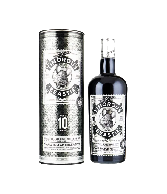 Timorous Beastie 10 Years Old Highland Blended Malt Scotch Whisky, fles bij slijterij t Bockje in Bathmen