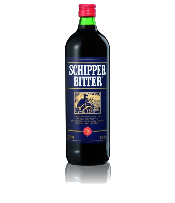 Schipperbitter, fles bij slijterij t Bockje in Bathmen