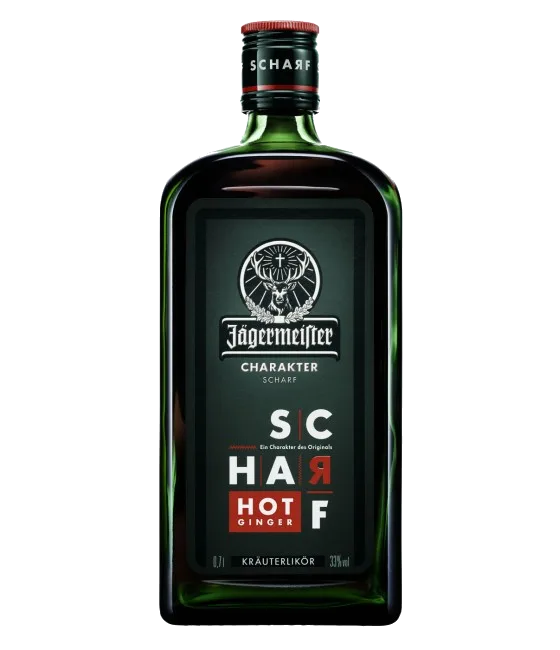 Jägermeister Scharf Hot Ginger, fles bij slijterij t Bockje in Bathmen