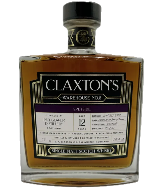 Claxton’s Warehouse No.8 Inchgower 2012 12 Years Old, fles bij slijterij t Bockje in Bathmen