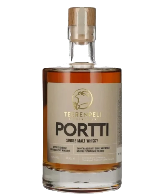 Teerenpeli Portti, fles bij slijterij t Bockje in Bathmen