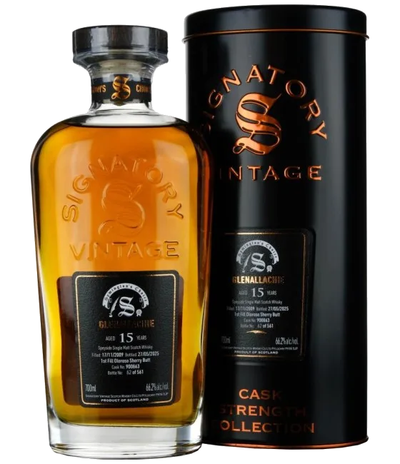 Signatory Glenallachie 2009 15 years old Oloroso sherry butt, fles bij slijterij t Bockje in Bathmen