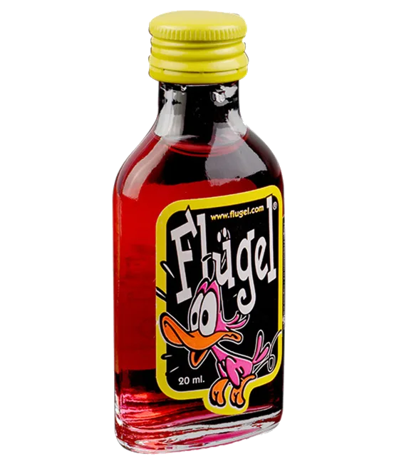 Flügel Vodka Energy, fles bij slijterij t Bockje in Bathmen