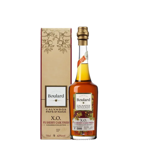 Boulard XO Calvados PX Sherry Cask Finish, fles bij slijterij t Bockje in Bathmen