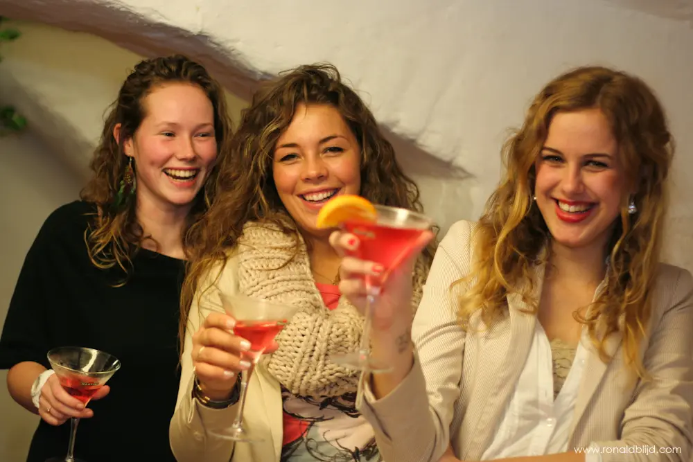 Cocktails tijdens de workshop