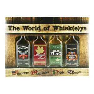 The World of Whisk(e)y Whisk(e)yset met vier miniaturen