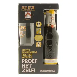 Alfa Edel Pils estuche de regalo con vaso